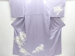 扇に花・御所車模様訪問着(重ね衿付き)